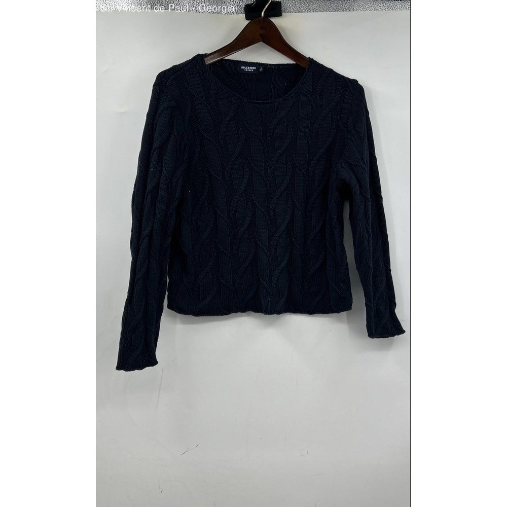 Holebrook Cable Knit Sweater Women's Size Small Blue Casual‎